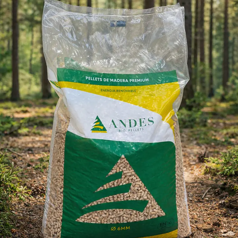 Pallet 96 bolsas de pellet 15 kg Andes Bio pellet 1