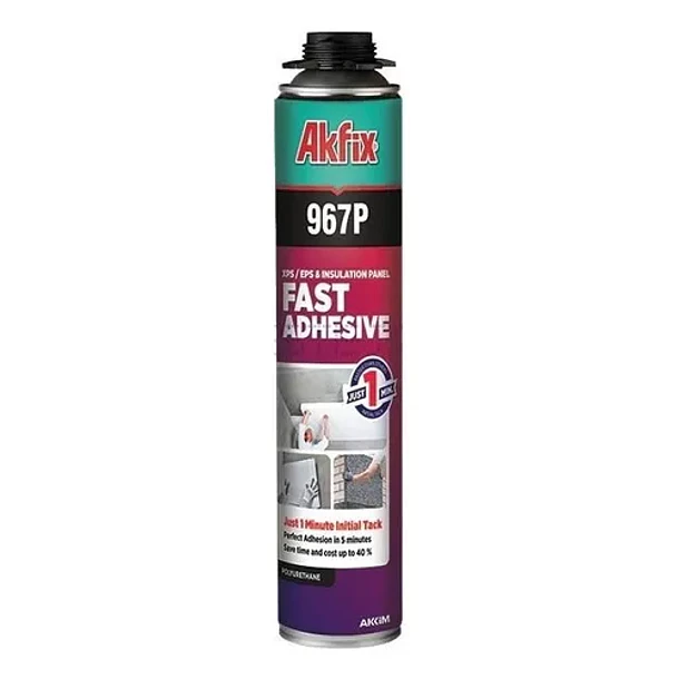 MORTERO POLIURETANO 60 SEGUNDOS 967P AKFIX 750ML PARA PEGADO EPS 1