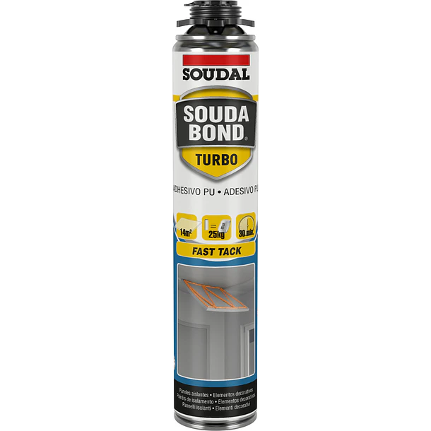 SOUDAL SOUDABOND TURBO GUN 750 ML PARA PEGADO EPS 