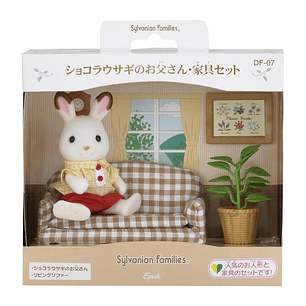 Papá conejo con sala