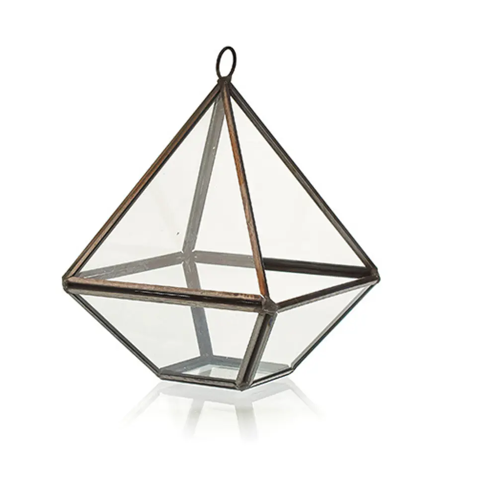 Small Diamond Glass Terrarium 1