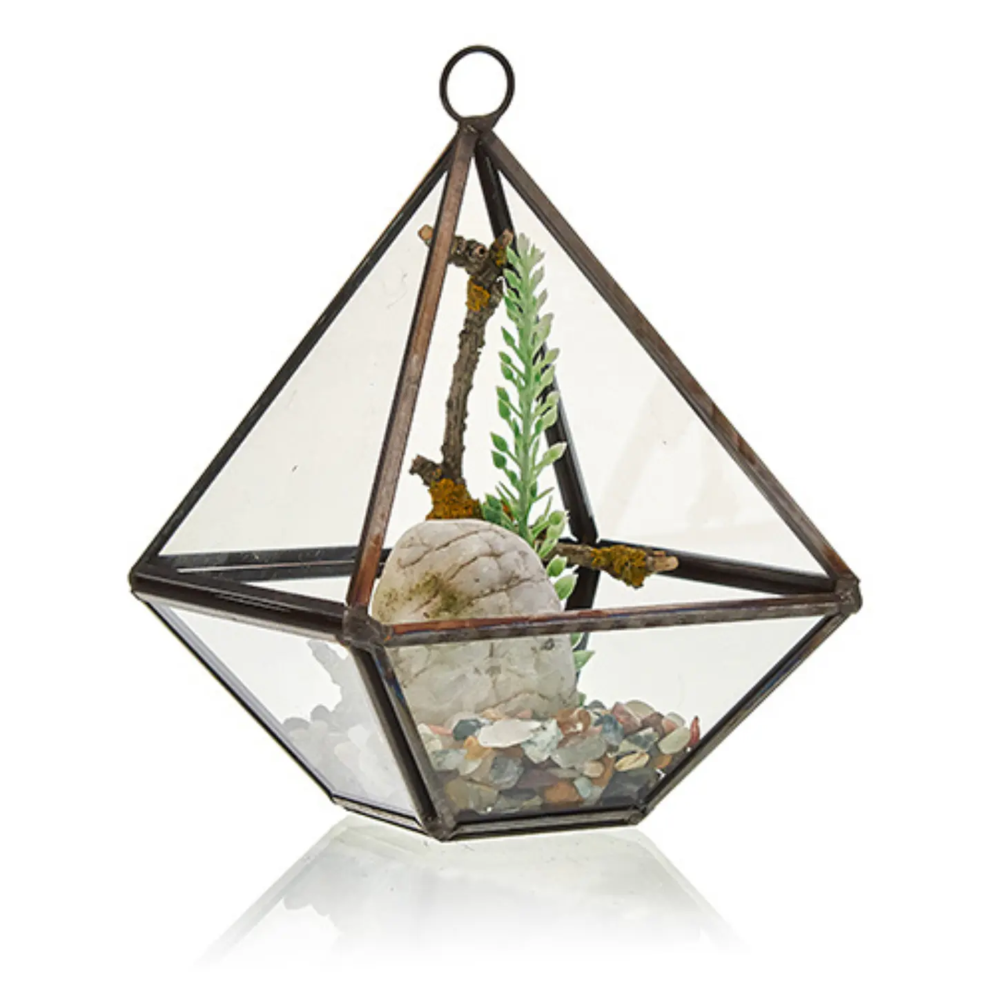 Small Diamond Glass Terrarium 2