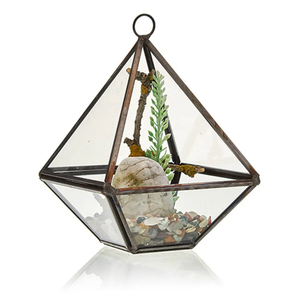 Small Diamond Glass Terrarium 2