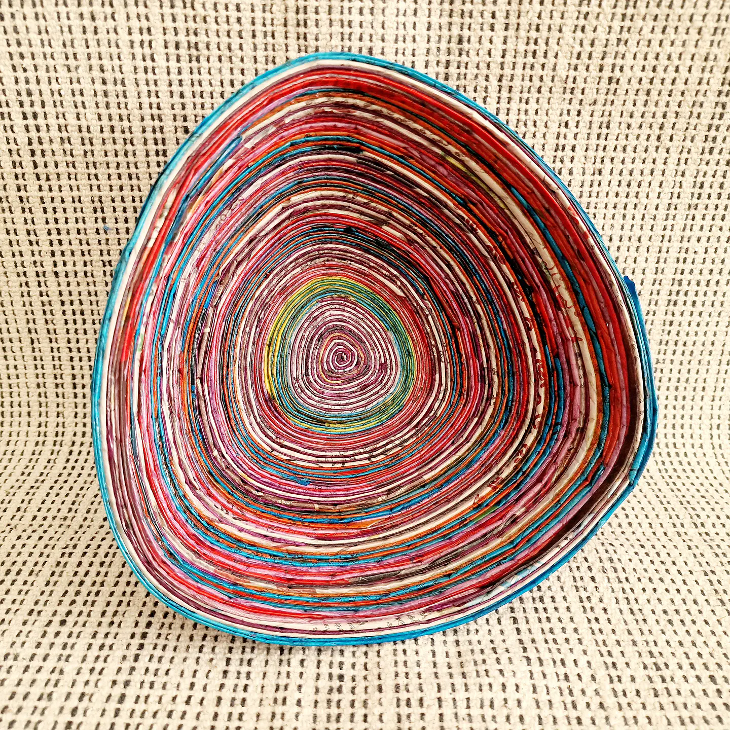 Taça decorativa de papel reciclado - Artesanato do Sri Lanka 3