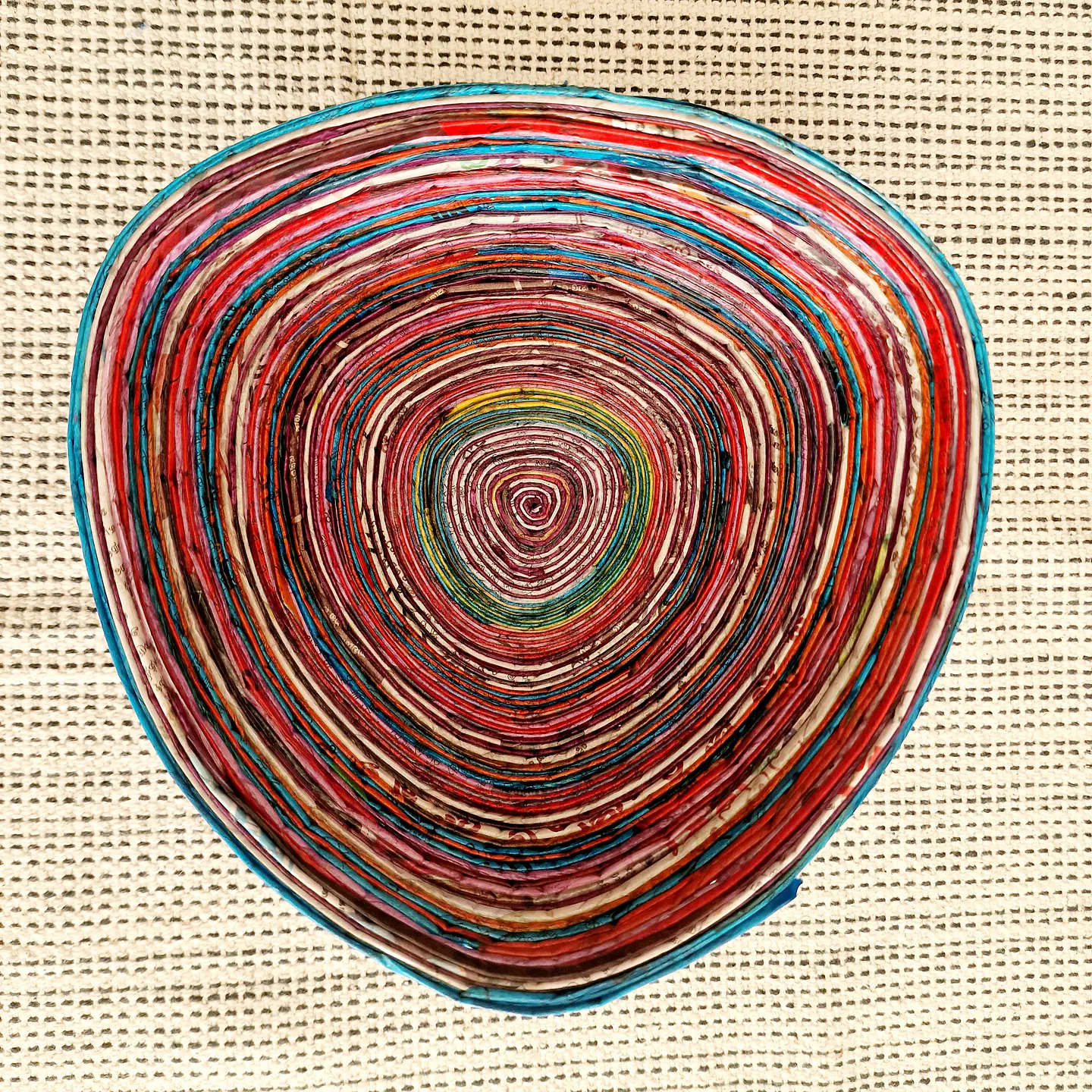 Taça decorativa de papel reciclado - Artesanato do Sri Lanka 4