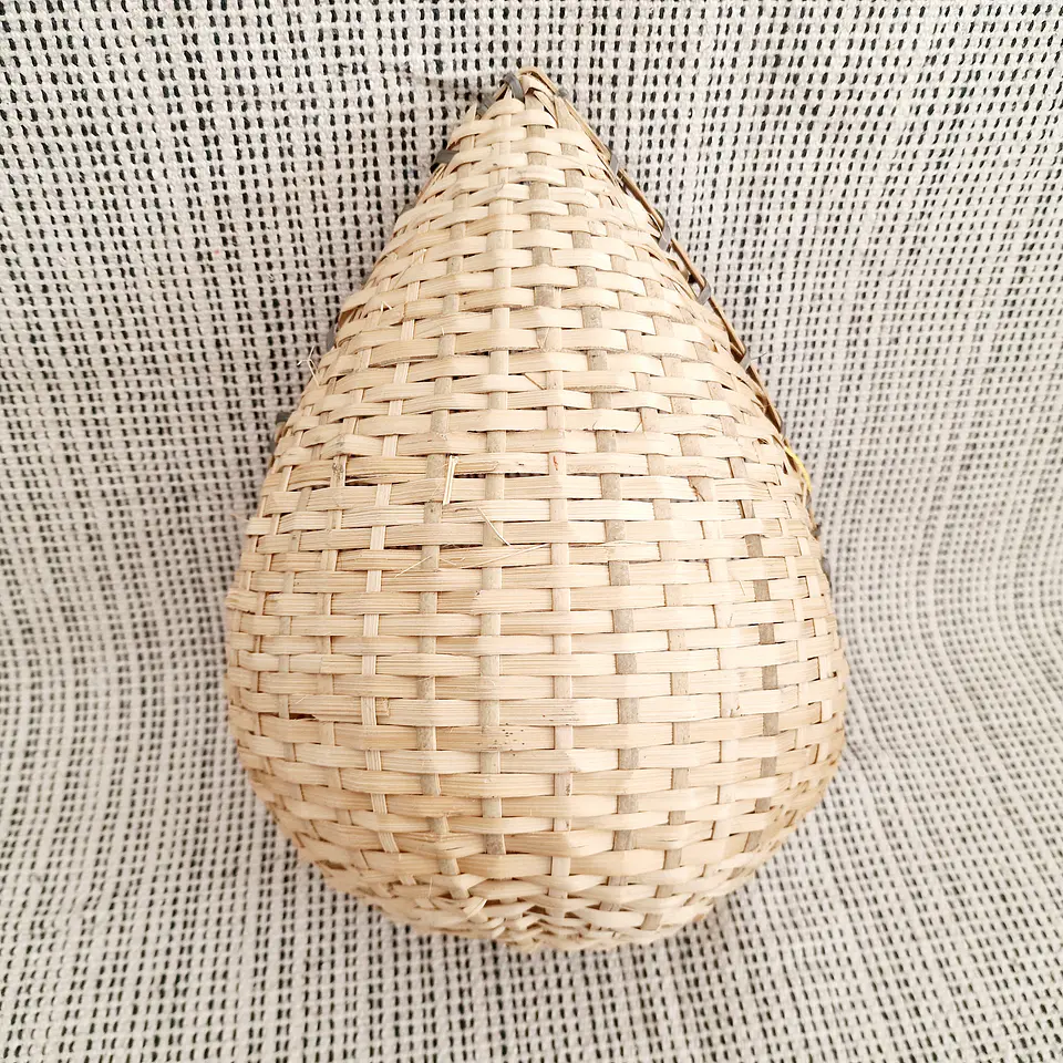 Cesto Decorativo em Forma de Lágrima – Artesanato da Índia 5