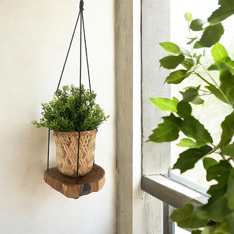 Estante Suspensa de Madeira Gamel