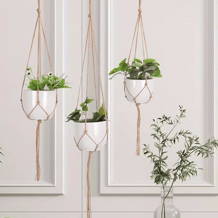 Suporte de Juta para Kokedamas ou Vasos 2