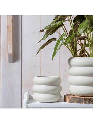 Vaso Duna de Cerâmica Cinza