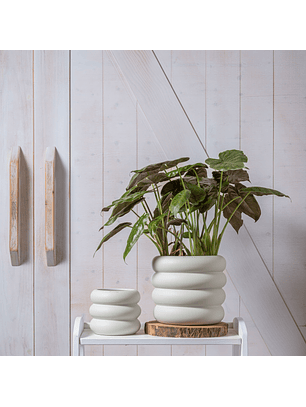 Vaso Duna de Cerâmica Cinza