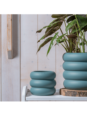 Vaso Duna de Cerâmica Azul Mar