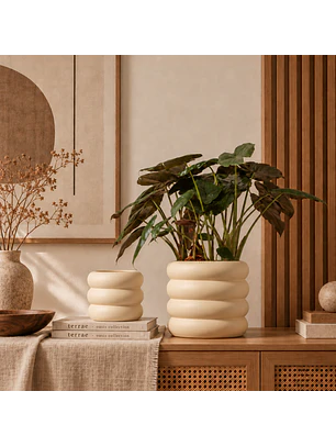 Dune Ceramic Plant Pot in Cream