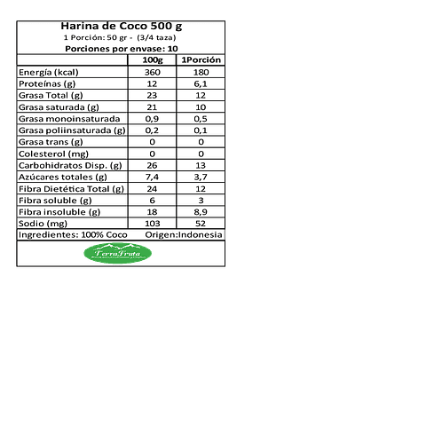 Harina Coco 500 gr