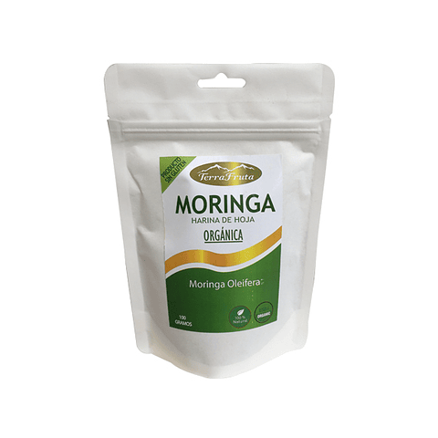 Moringa Orgánica  polvo 100 gr -  procedencia  India, certificación USDA