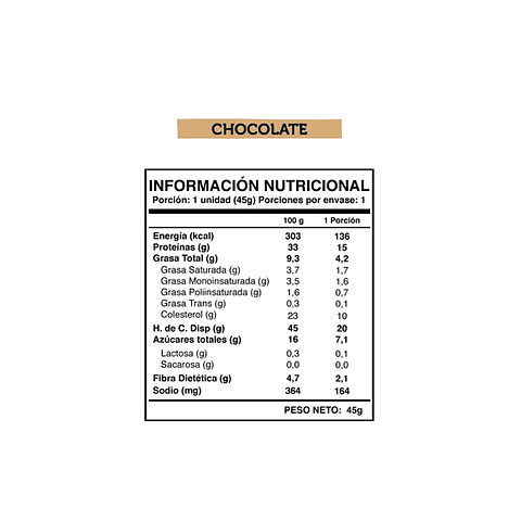 Barra Proteina 15gr Chocolate Wild Protein - 45 gr