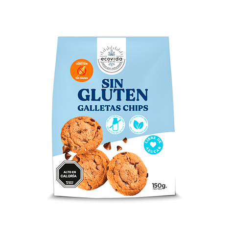 Galleta sin Gluten Chips Chocolate - sin azúcar & lactosa 150 gr 