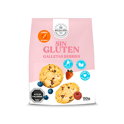 Galleta sin Gluten de Berries - sin azúcar & lactosa 150 gr 