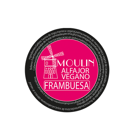 Alfajor Frambuesa  - VEGANO - (Tamaño Simple)