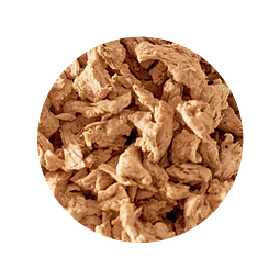 Proteína de Soya Texturizada  color café - 500 gr - grano pequeño (Sucedáneo de Carnes Rojas)