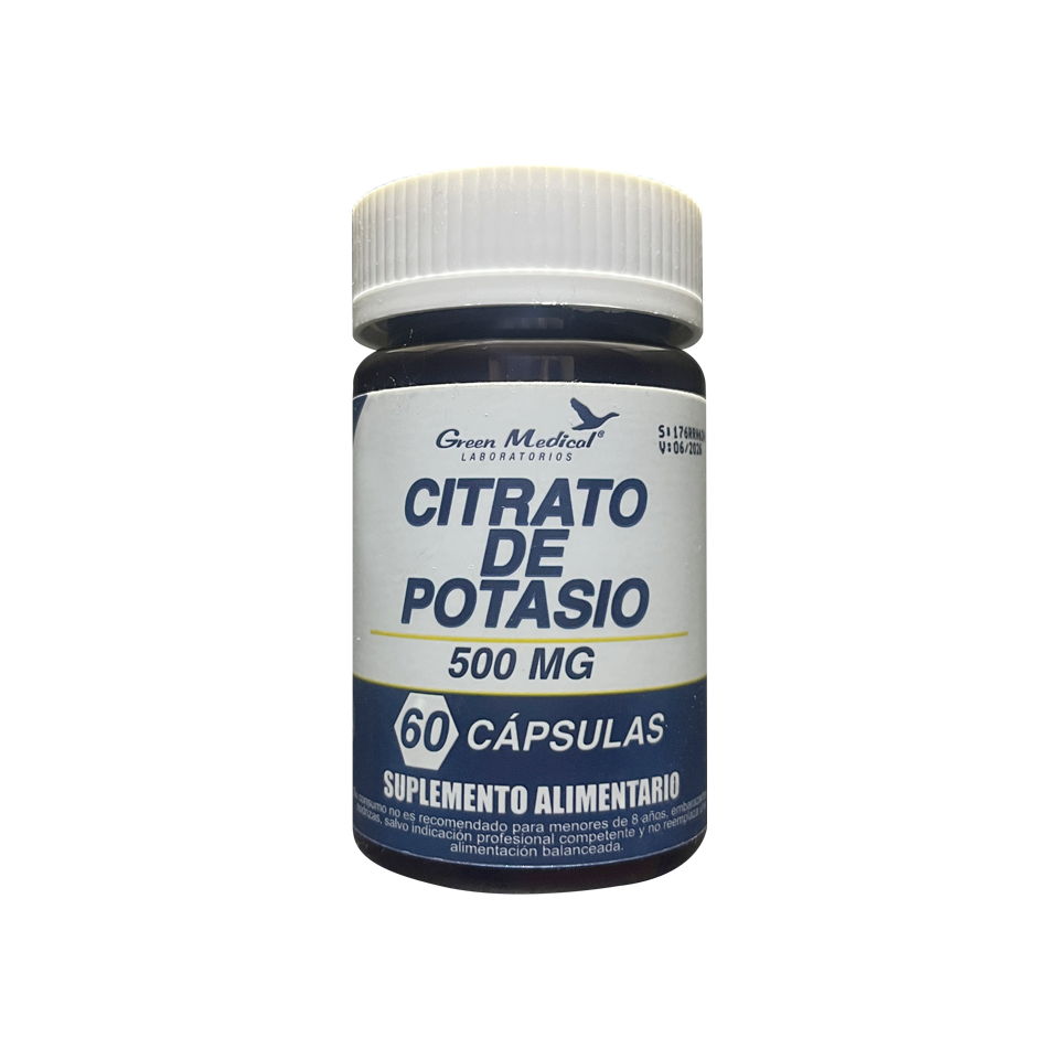Citrato De Potasio 120 Cápsulas Vegano