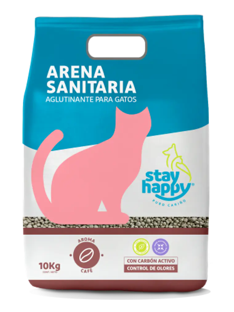 Arena Aglutinante Stay Happy Café Moca 10 KG 1