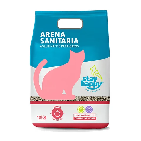 Arena Aglutinante Stay Happy Manzana 10 KG