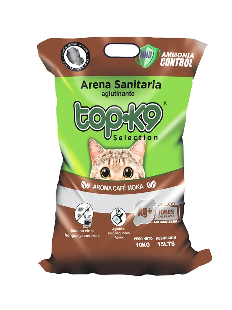 Arena Aglutinante TOP-K9 Café Moca 10 KG 1