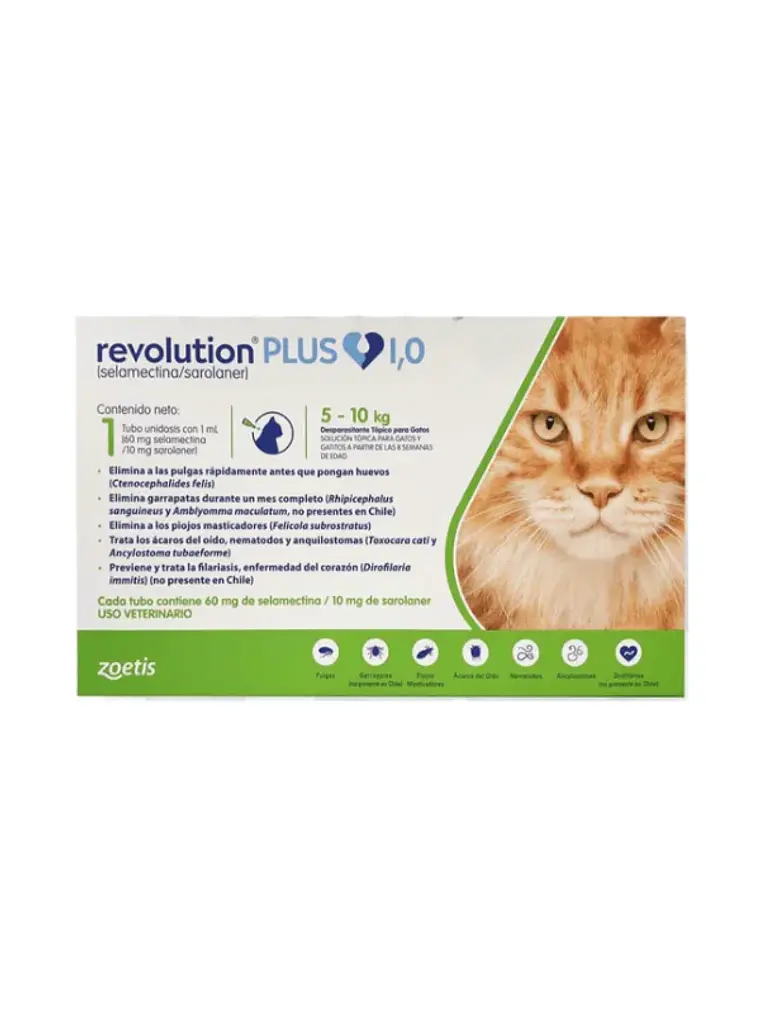 Revolution Plus Antiparasitario Interno y Externo para Gatos de 5 a 10 KG 1