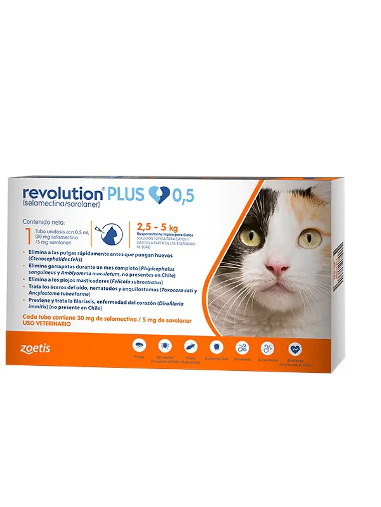 Revolution Plus Antiparasitario Interno y Externo para Gatos de 2,5 a 5 KG 1