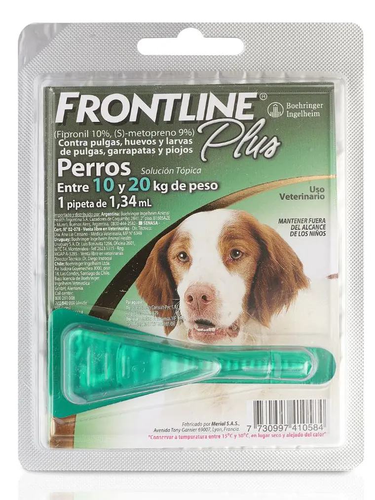 Frontline Plus Pipeta Antipulgas para Perros de 10 a 20 KG 1