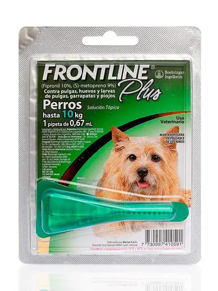 Frontline Plus Pipeta Antipulgas para Perros Hasta 10 KG 1