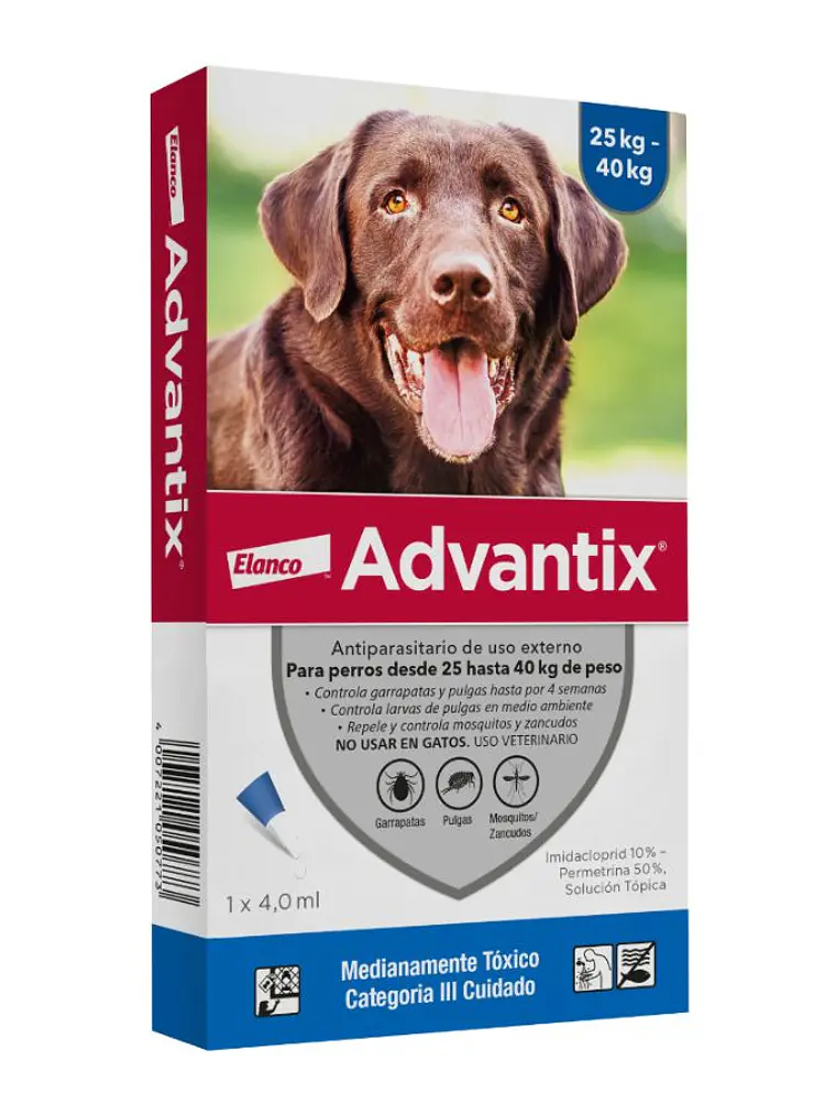 Advantix Pipeta Antipulgas para Perros de 25 a 40 KG 1