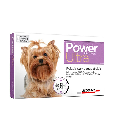 Power Ultra Pipeta Antipulgas para Perros de 2 a 4 KG