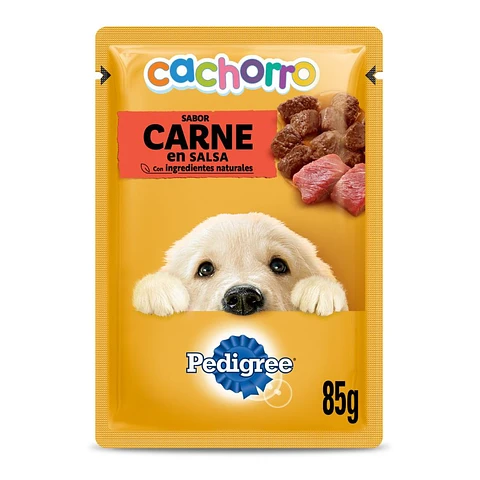 Pedigree Pouch Cachorro Sabor Carne en Salsa 85 GR