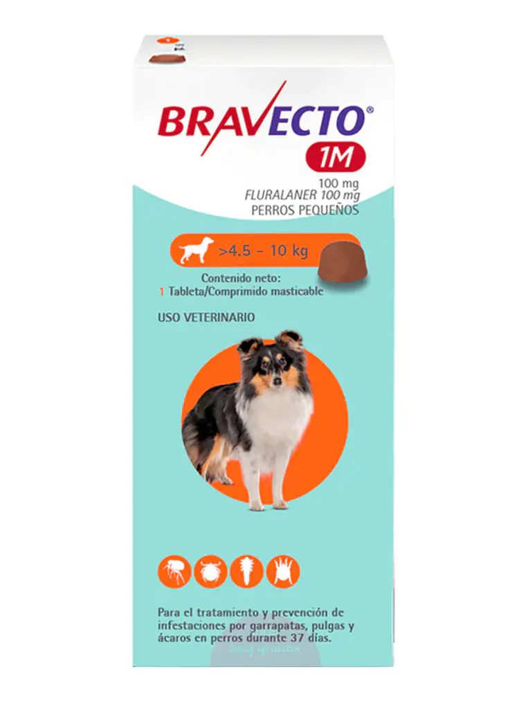 Bravecto Antiparasitario para Perros de 4,5 a 10 KG 1