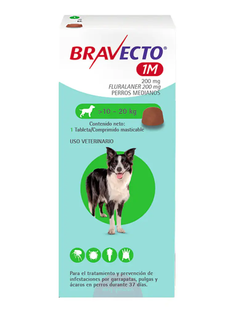 Bravecto Antiparasitario para Perros de 10 a 20 KG 1