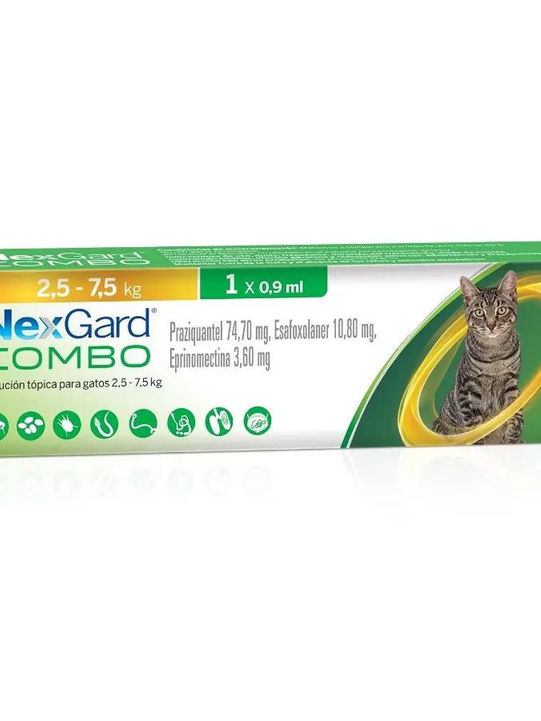 Nexgard Combo Antiparasitario Interno y Externo para Gatos de 2,5 a 7,5 1