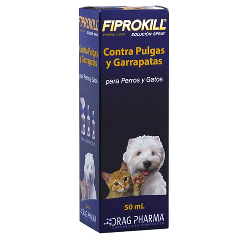 Fiprokill Antipulgas Spray Perros y Gatos 50 ML