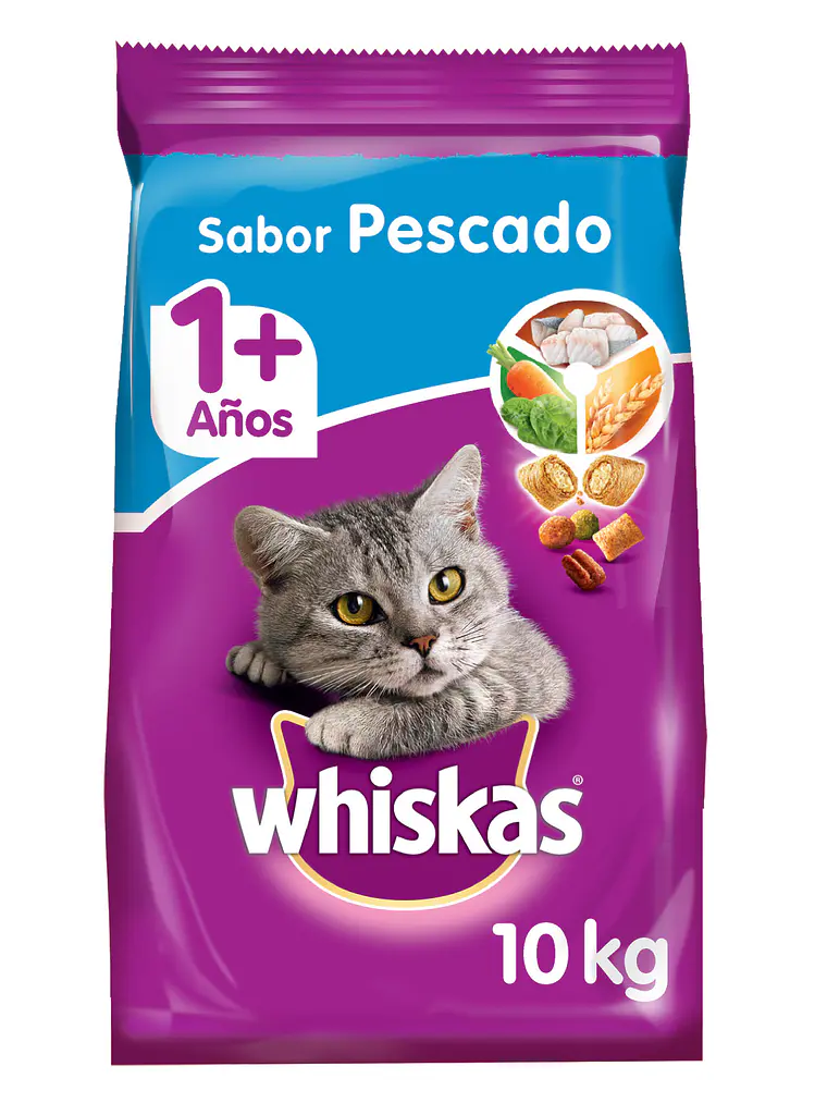 Whiskas Gato Adulto Pescado 10 KG 1