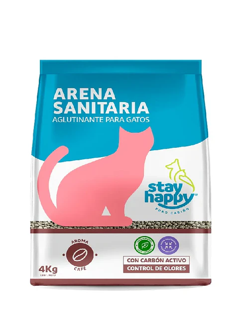 Arena Aglutinante Stay Happy Café Moca 4 KG