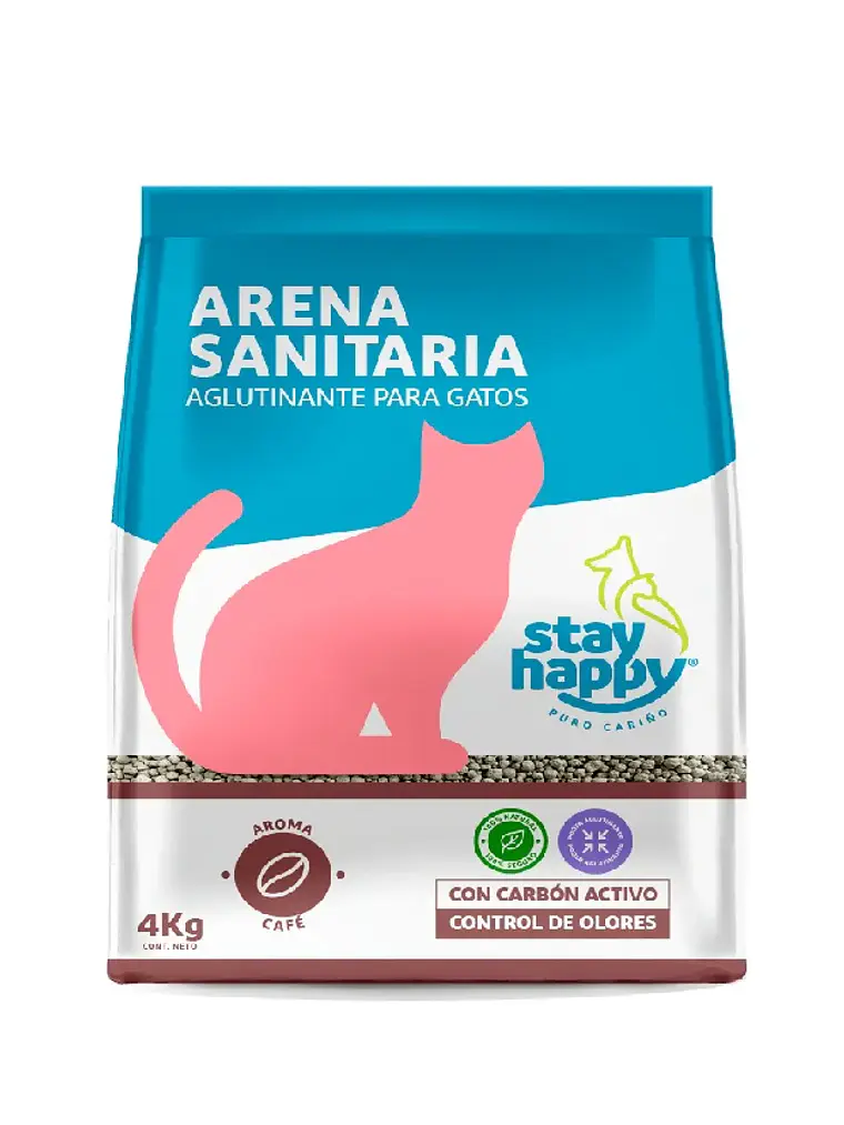 Arena Aglutinante Stay Happy Café Moca 4 KG 1