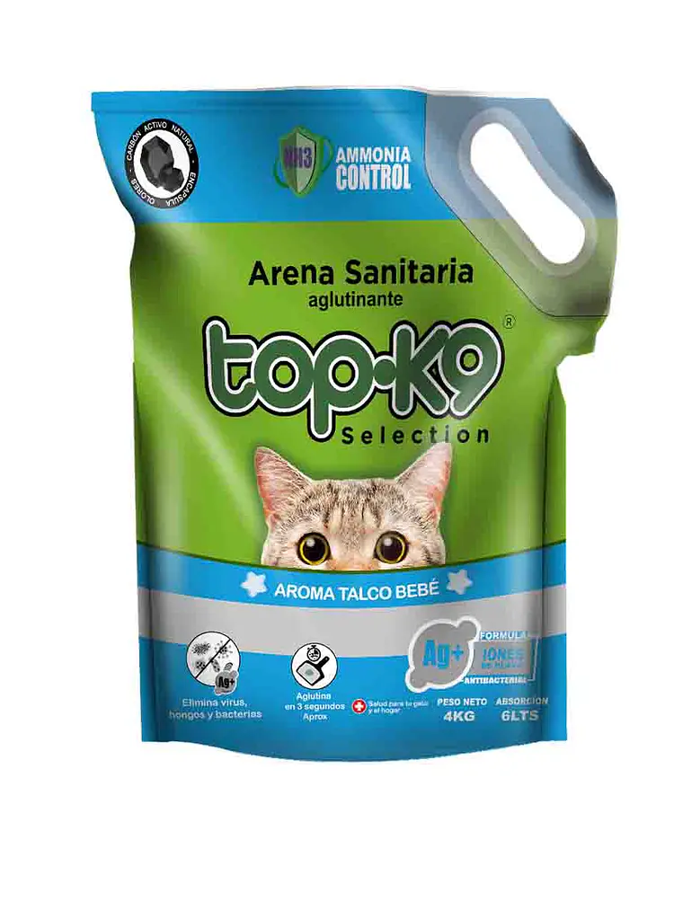 Arena Aglutinante TOP-K9 Talco de Bebé 4 KG 1
