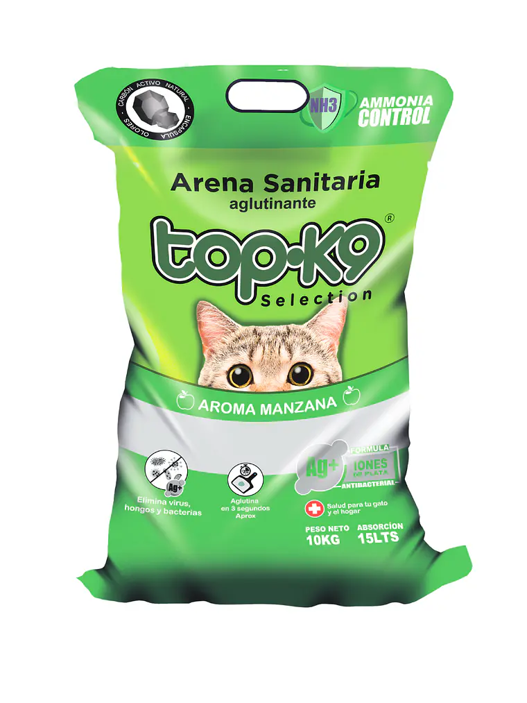 Arena Aglutinante TOP-K9 Manzana 10 KG 1