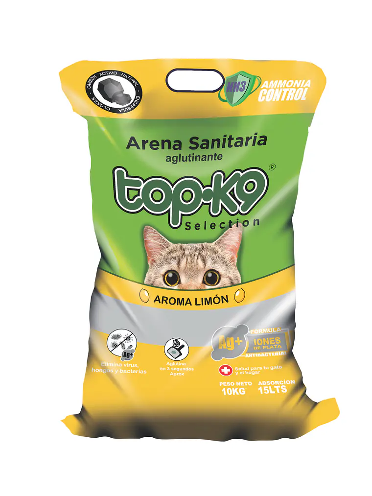 Arena Aglutinante TOP-K9 Limón 10 KG 1