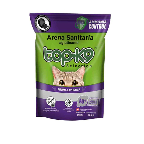 Arena Aglutinante TOP-K9 Lavanda 2 KG
