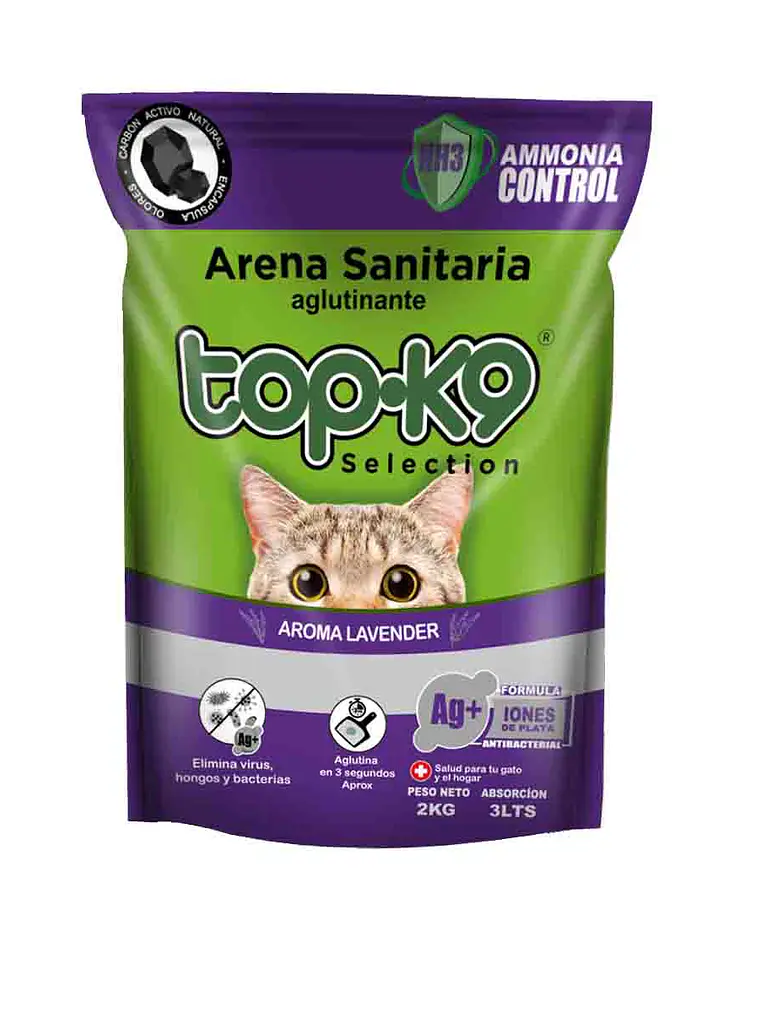 Arena Aglutinante TOP-K9 Lavanda 2 KG 1