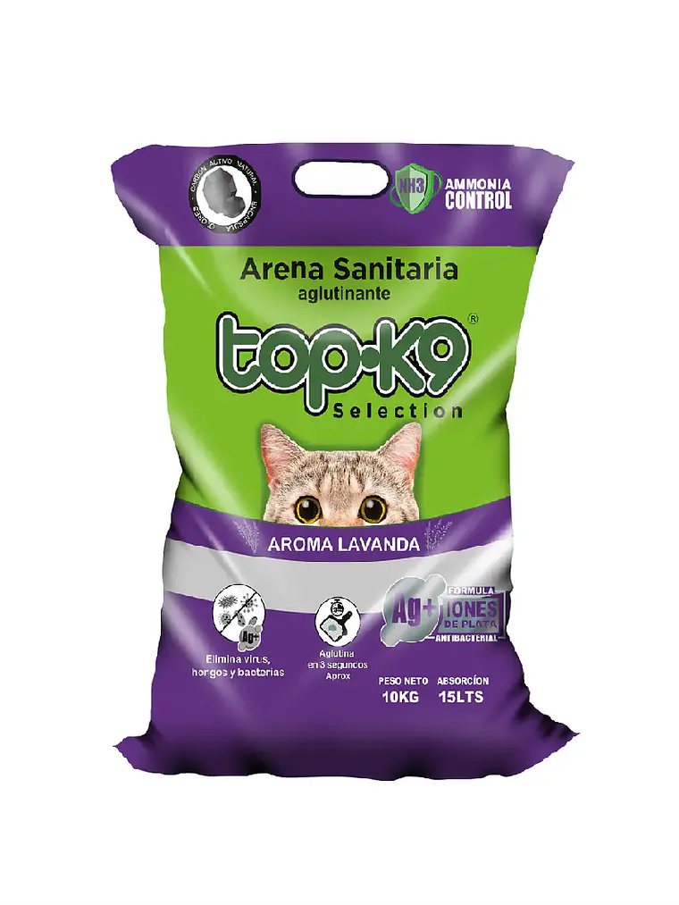 Arena Aglutinante TOP-K9 Lavanda 10 KG 1