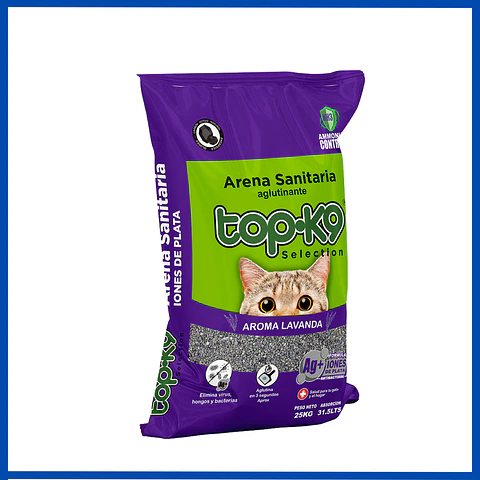 Arena aglutinante Top K9 25 KG aroma lavanda
