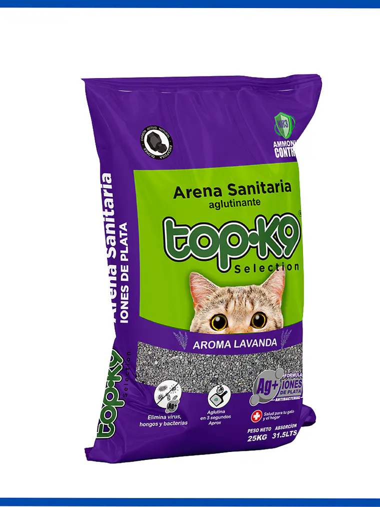 Arena aglutinante Top K9 25 KG aroma lavanda 1