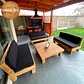 Juego de Tapiz Negro Terraza Rustica - Miniatura 3